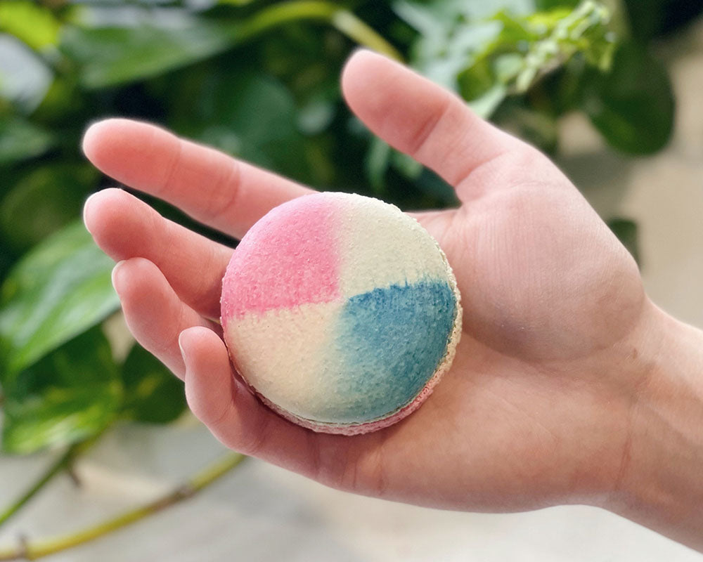 
                  
                    Load image into Gallery viewer, Raspberry Cotton Candy Macaron
                  
                