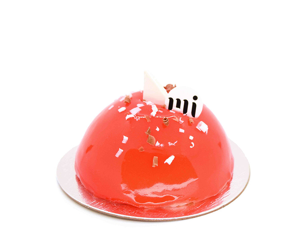 Raspberry Vanilla Mirror Mousse Cake